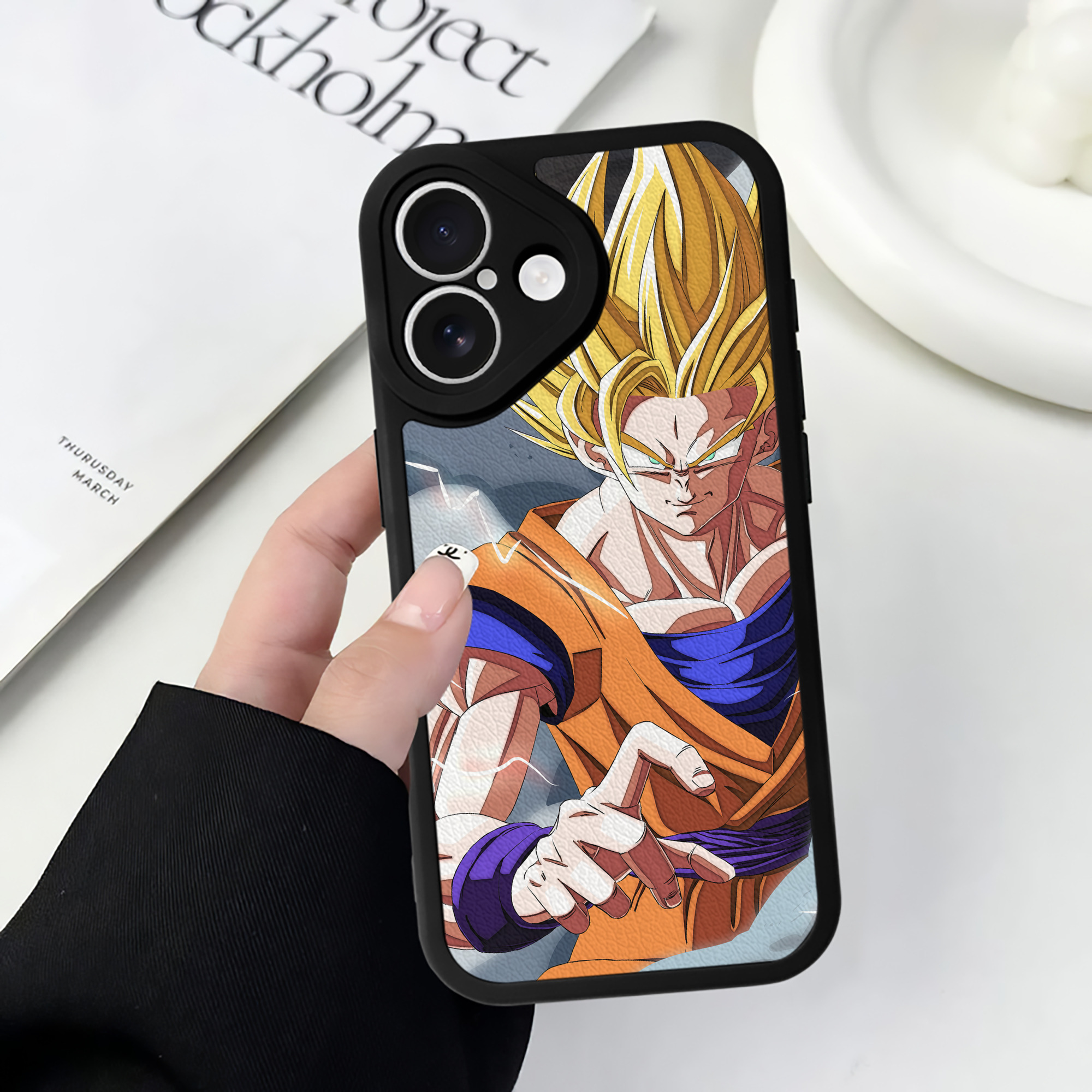 （画像用） ドラゴンボール DRAGON BALL 【iPhone 16シリーズ対応】シリコンスマホケース（レザー調） 材質：シリコン